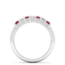 14K White Gold - Ruby