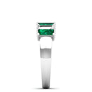 14K White Gold - Emerald