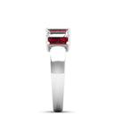 14K White Gold - Ruby