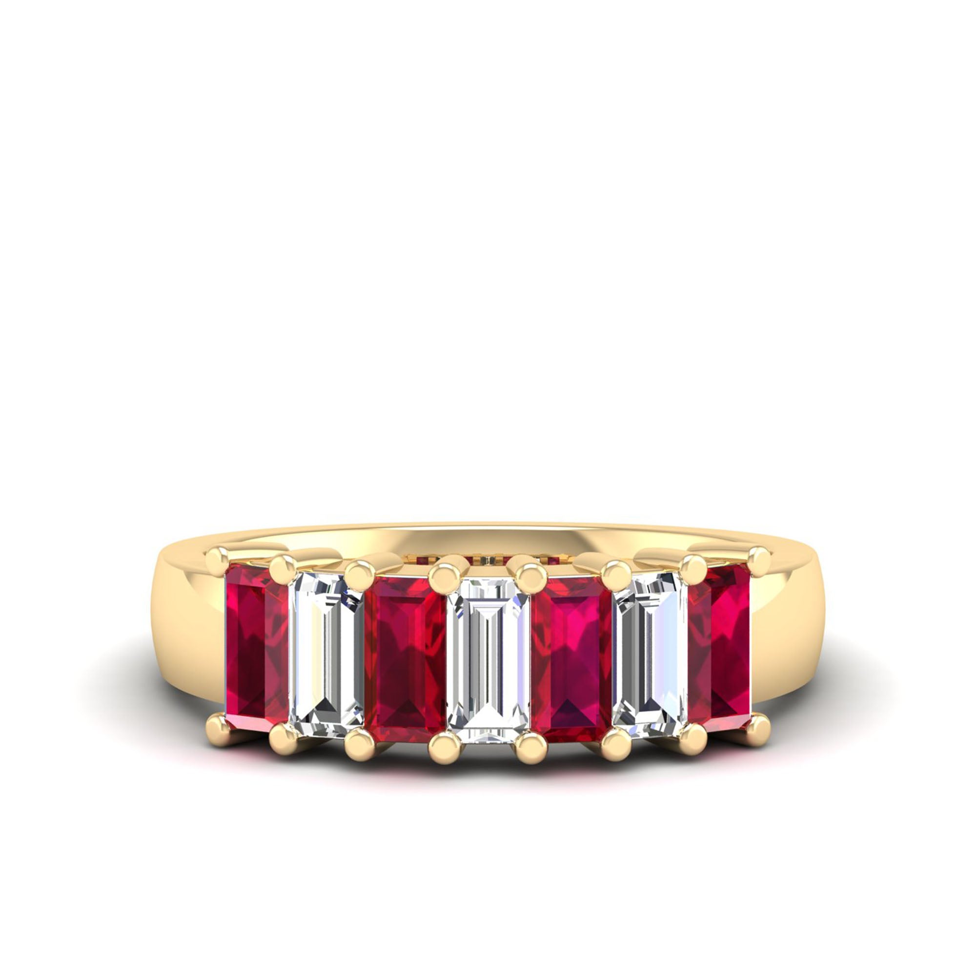 14K Yellow Gold - Ruby