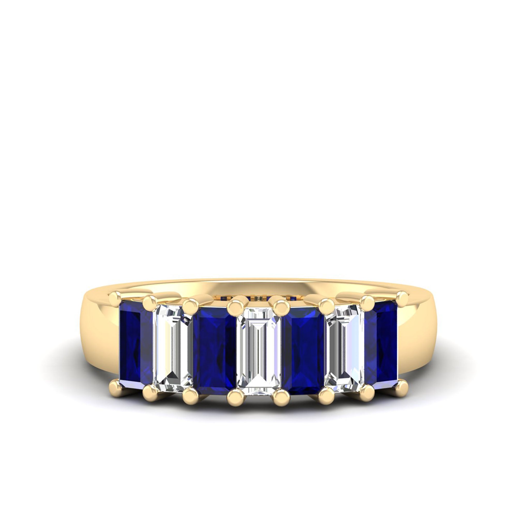 14K Yellow Gold - Sapphire