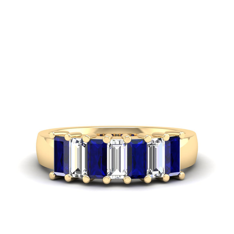 14K Yellow Gold - Sapphire