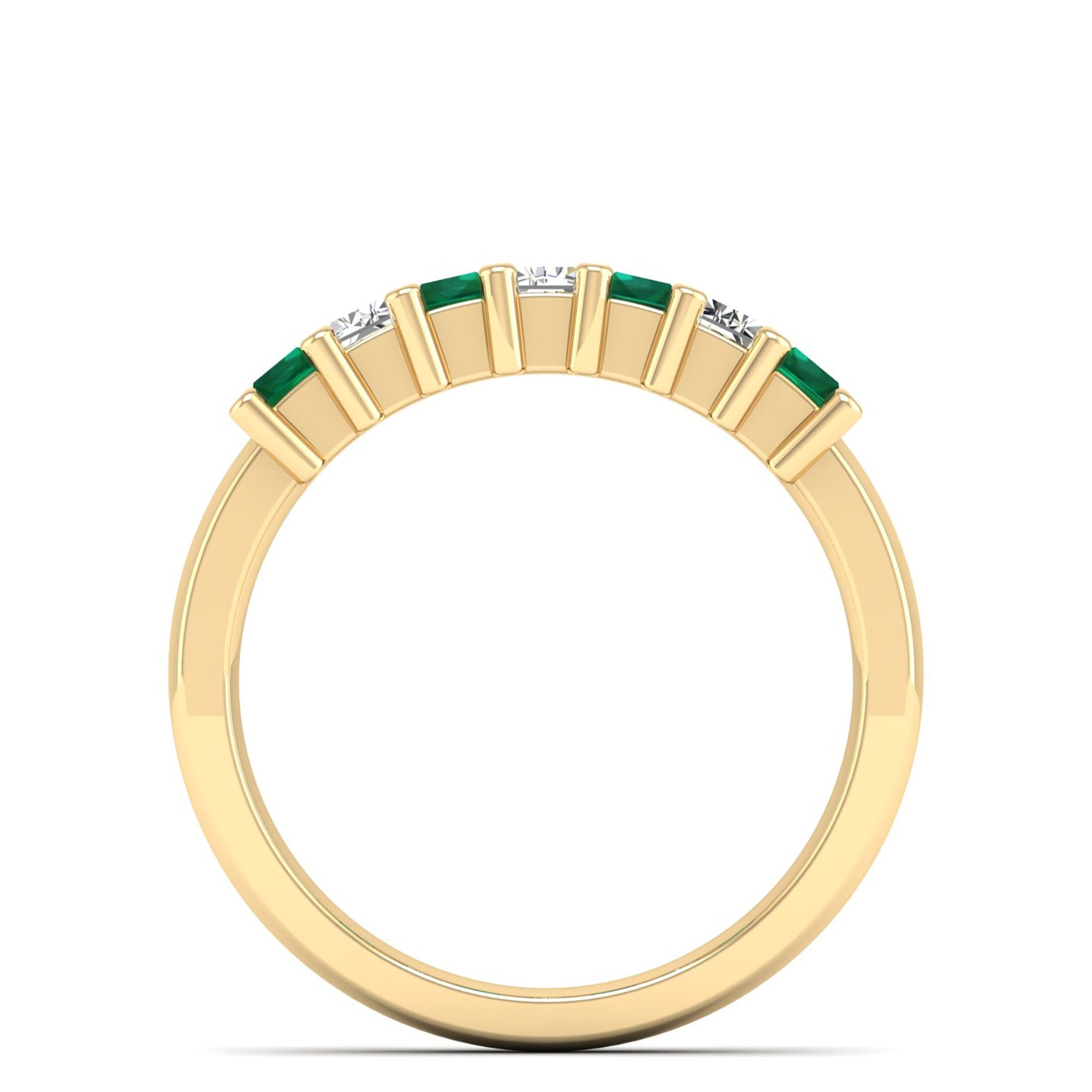14K Yellow Gold - Emerald