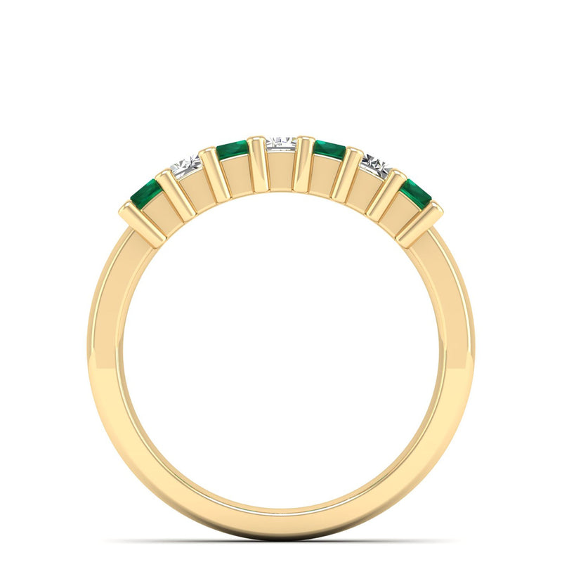 14K Yellow Gold - Emerald