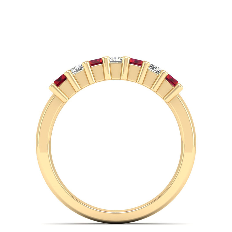 14K Yellow Gold - Ruby