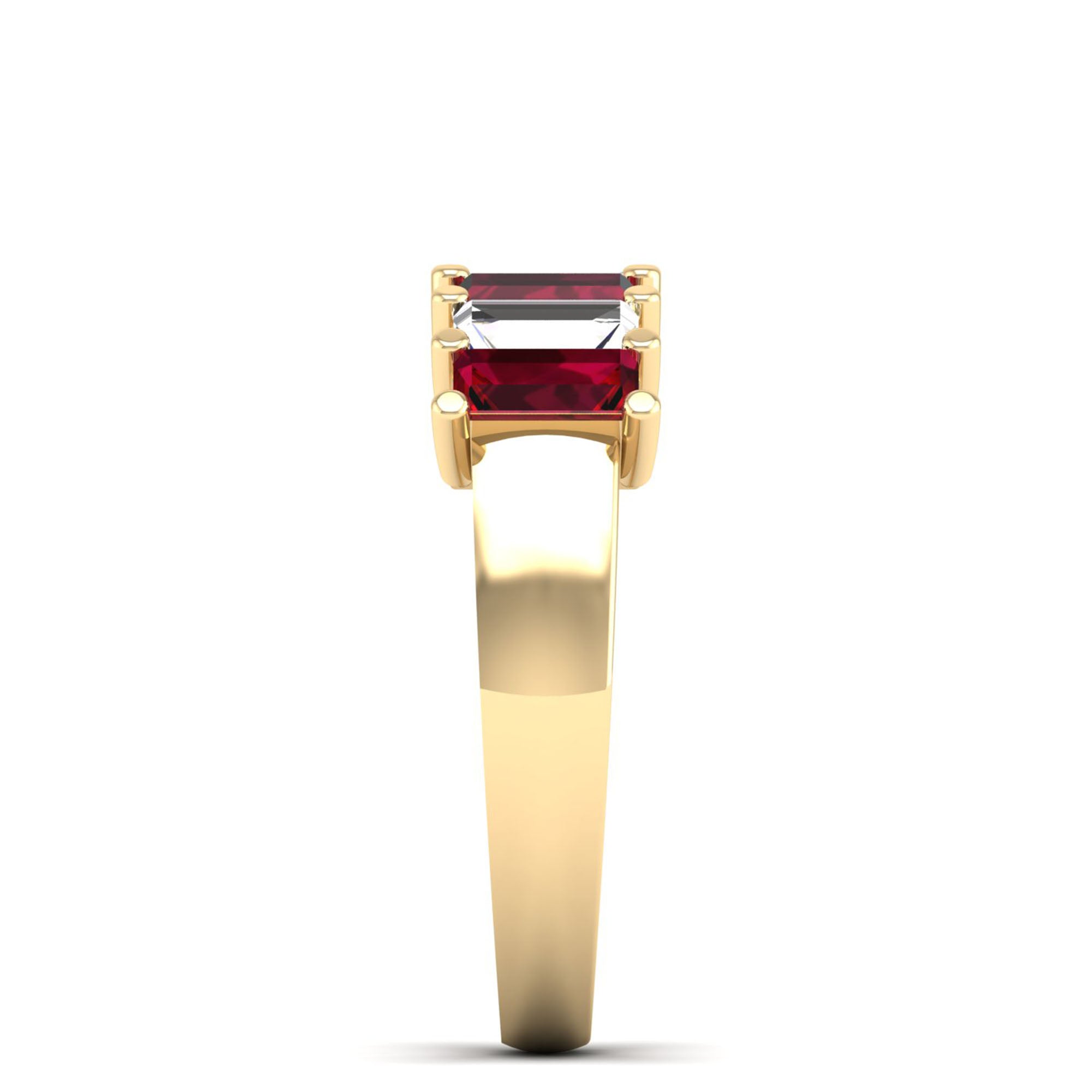 14K Yellow Gold - Ruby