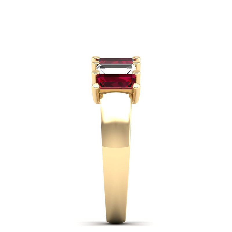 14K Yellow Gold - Ruby