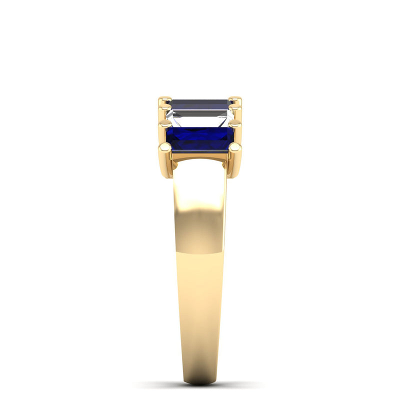 14K Yellow Gold - Sapphire