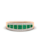 14K Rose Gold - Emerald