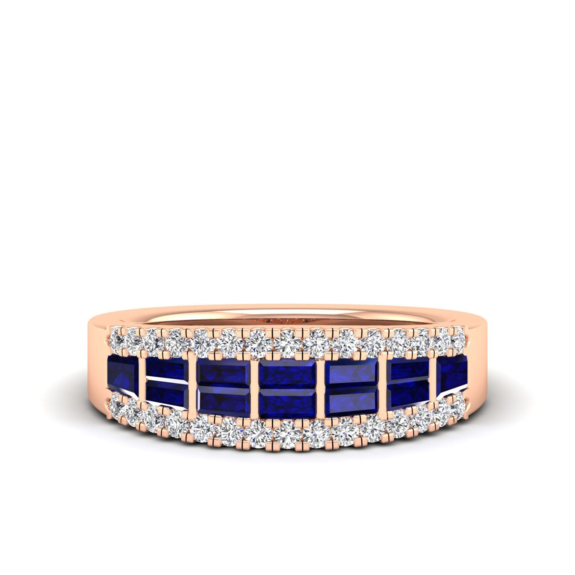 14K Rose Gold - Sapphire