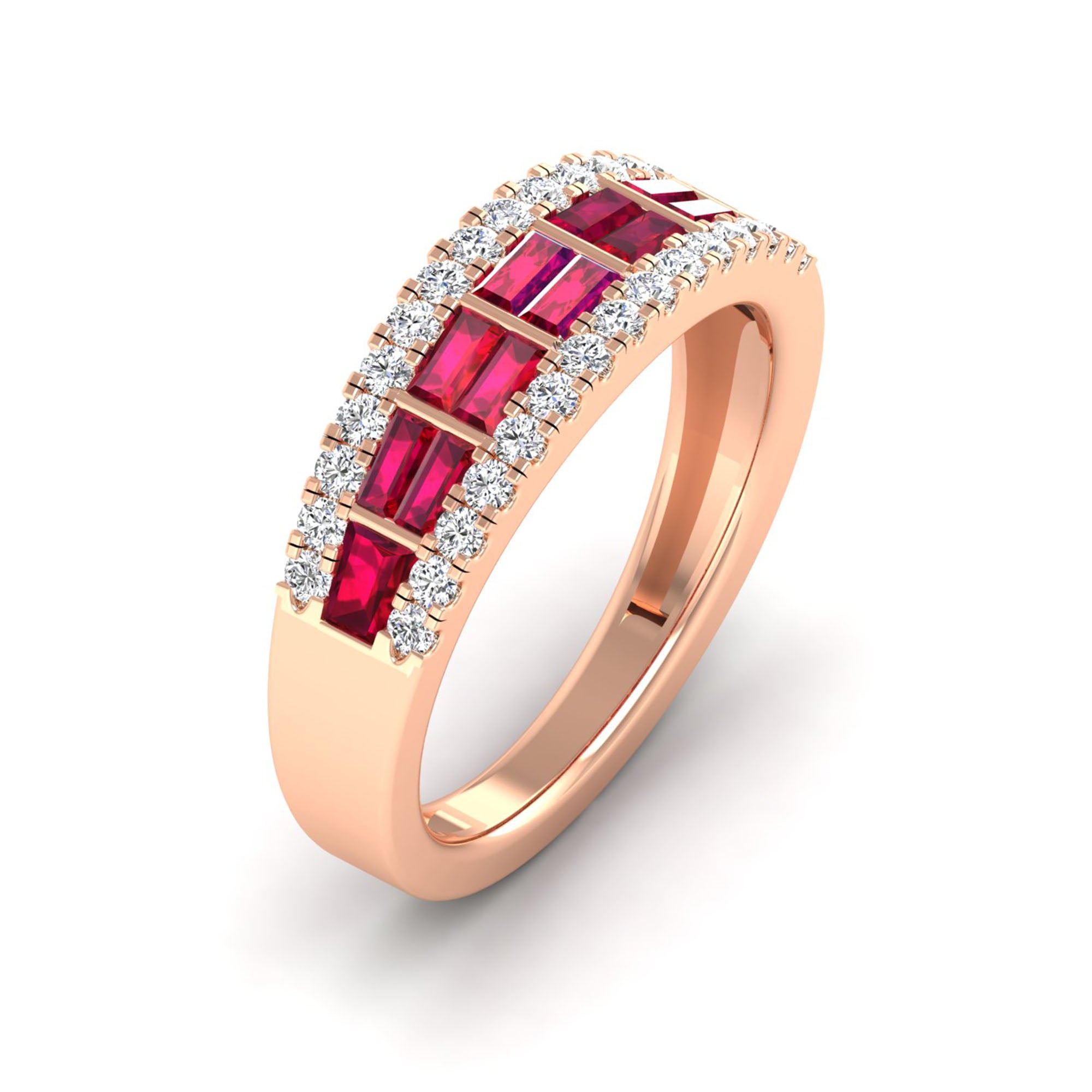 14K Rose Gold - Ruby