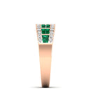 14K Rose Gold - Emerald