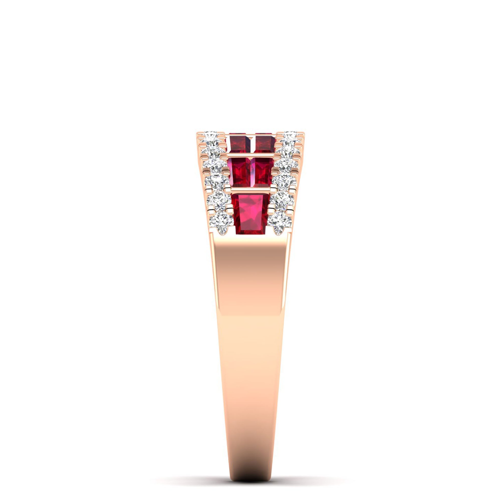14K Rose Gold - Ruby