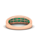 14K Rose Gold - Emerald