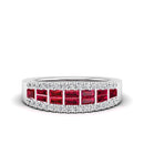 14K White Gold - Ruby