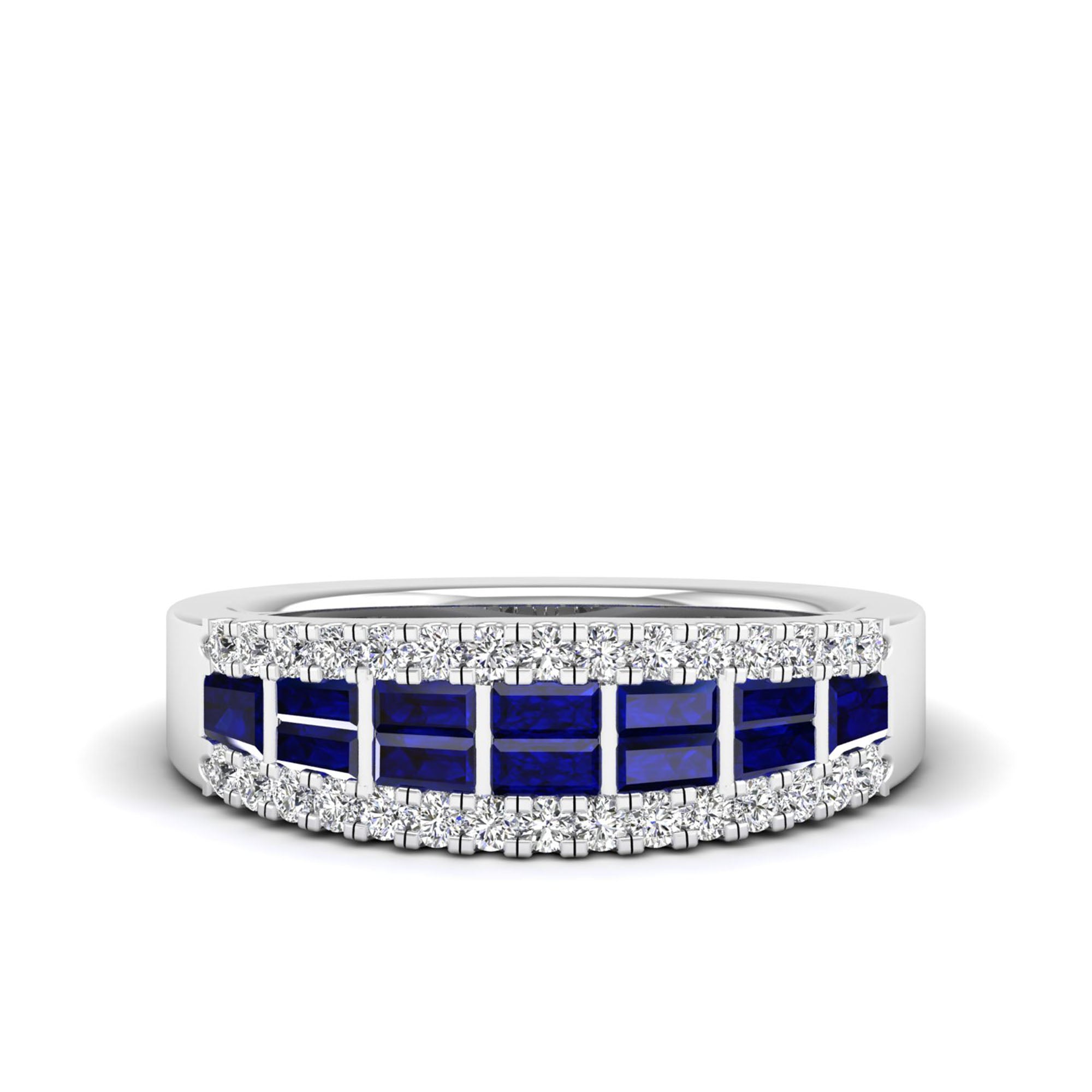 14K White Gold - Sapphire