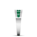 14K White Gold - Emerald