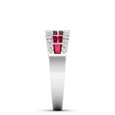 14K White Gold - Ruby