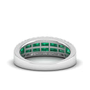 14K White Gold - Emerald