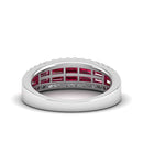 14K White Gold - Ruby