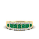 14K Yellow Gold - Emerald