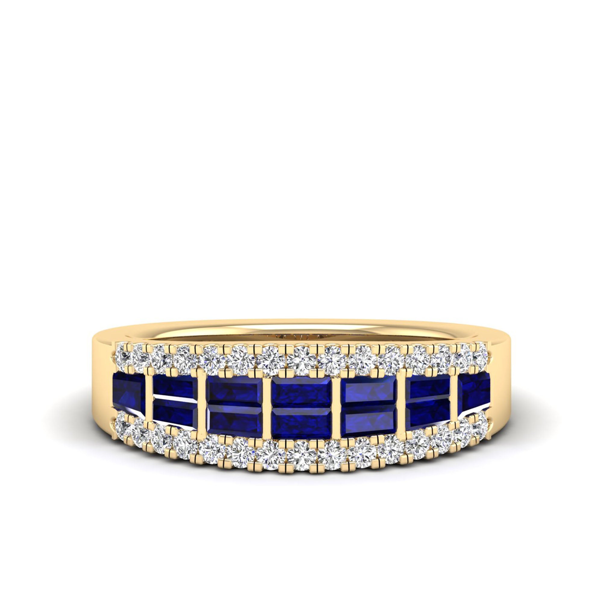 14K Yellow Gold - Sapphire