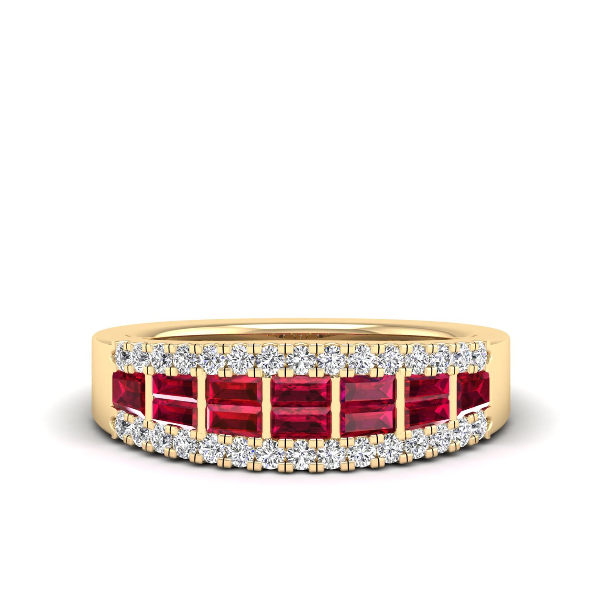 14K Yellow Gold - Ruby