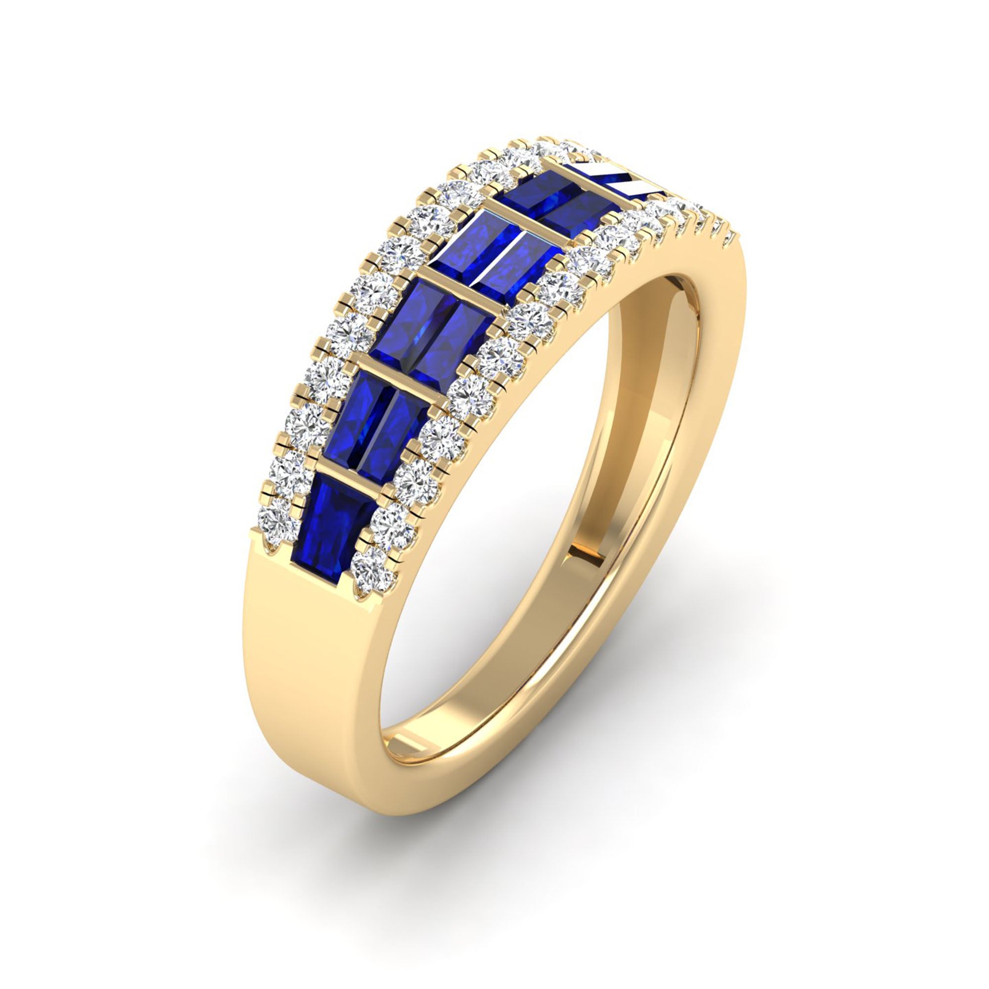 14K Yellow Gold - Sapphire