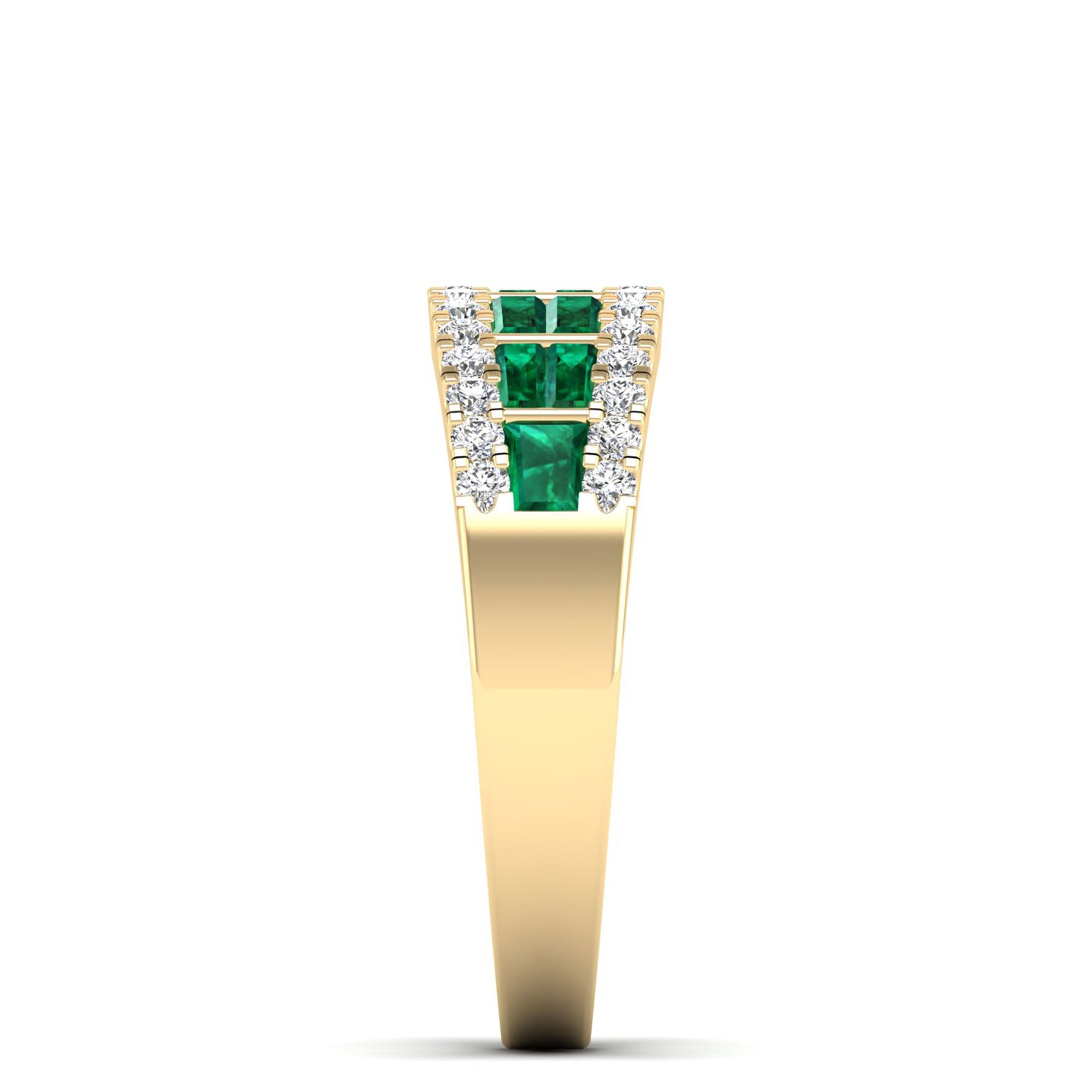 14K Yellow Gold - Emerald