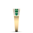 14K Yellow Gold - Emerald