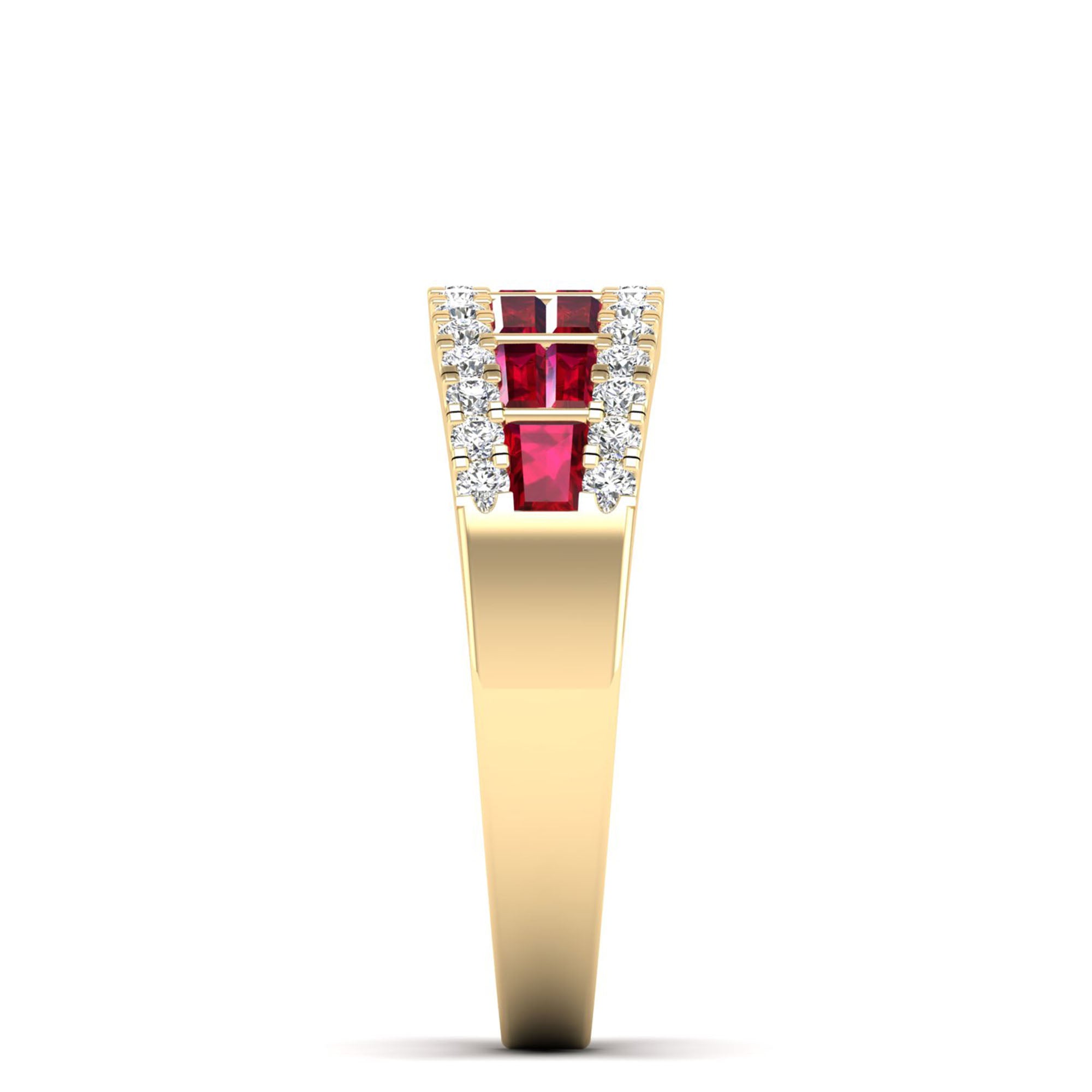 14K Yellow Gold - Ruby