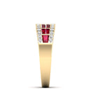 14K Yellow Gold - Ruby