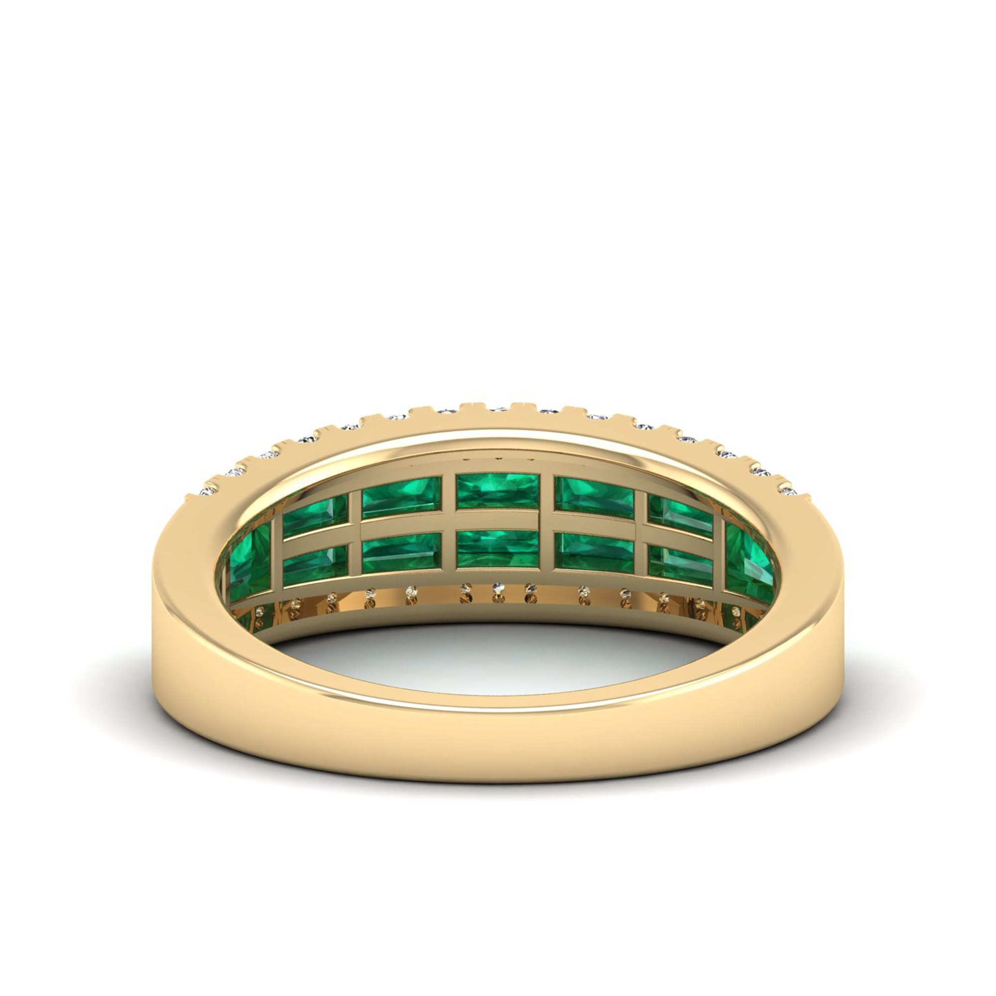 14K Yellow Gold - Emerald