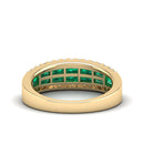 14K Yellow Gold - Emerald