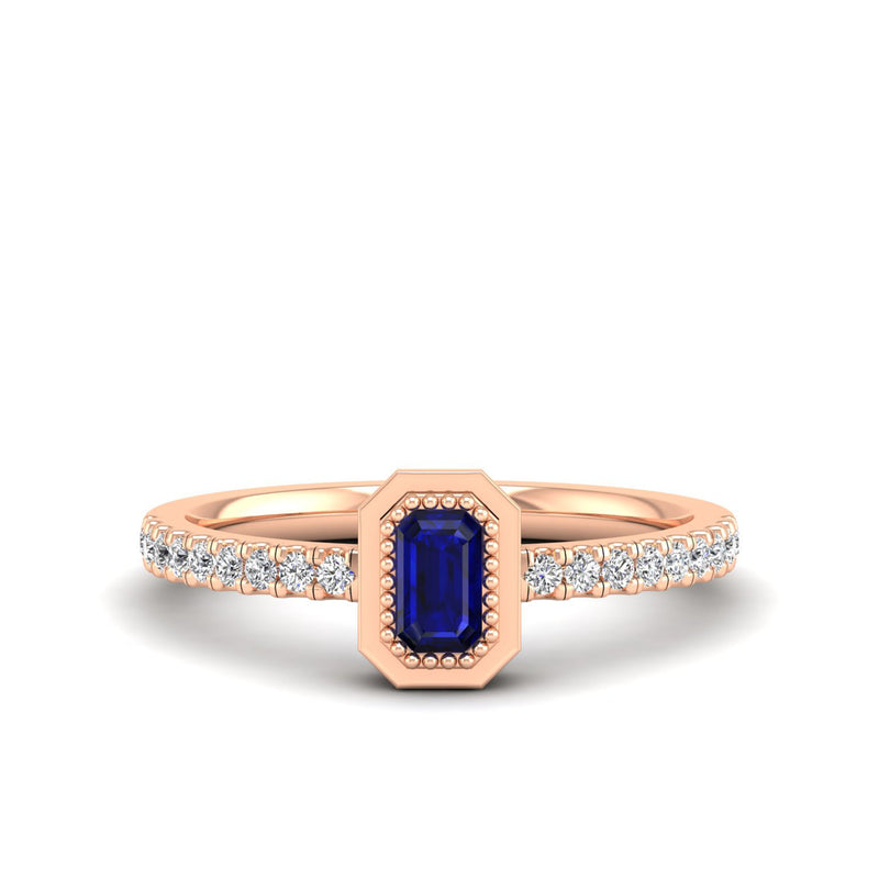 14K Rose Gold - Sapphire