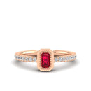 14K Rose Gold - Ruby