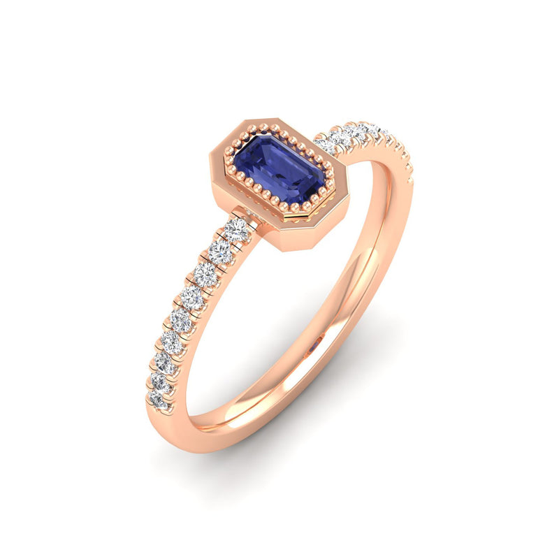 14K Rose Gold - Tanzanite