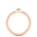 14K Rose Gold - Emerald