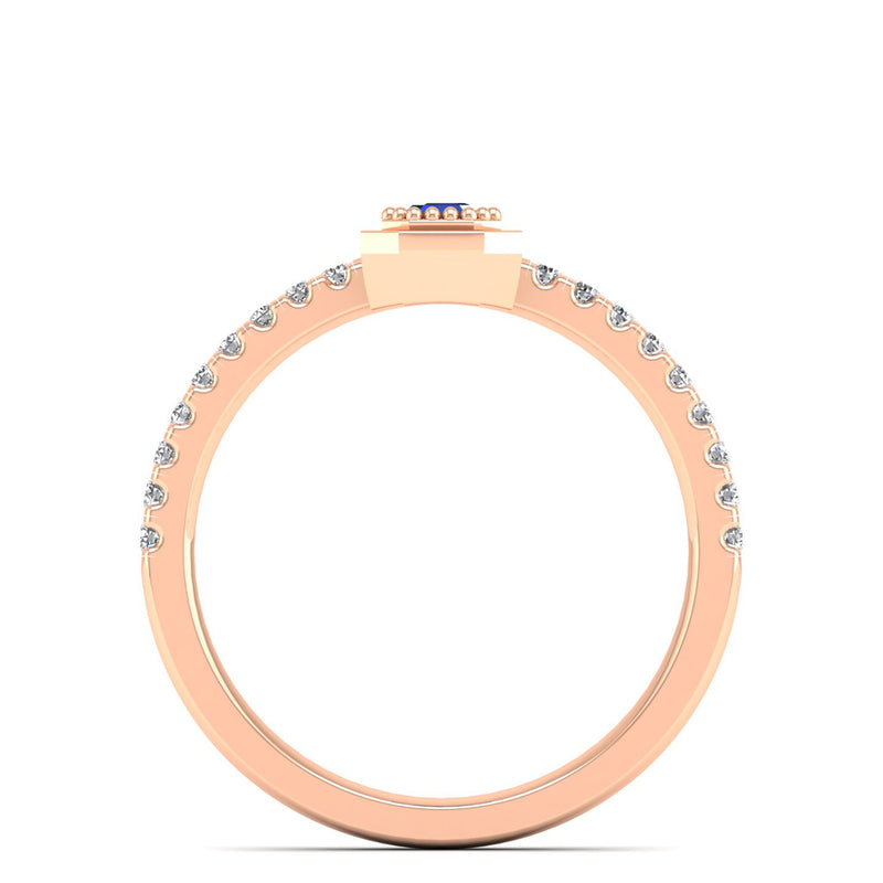 14K Rose Gold - Sapphire