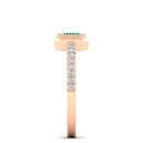 14K Rose Gold - Emerald