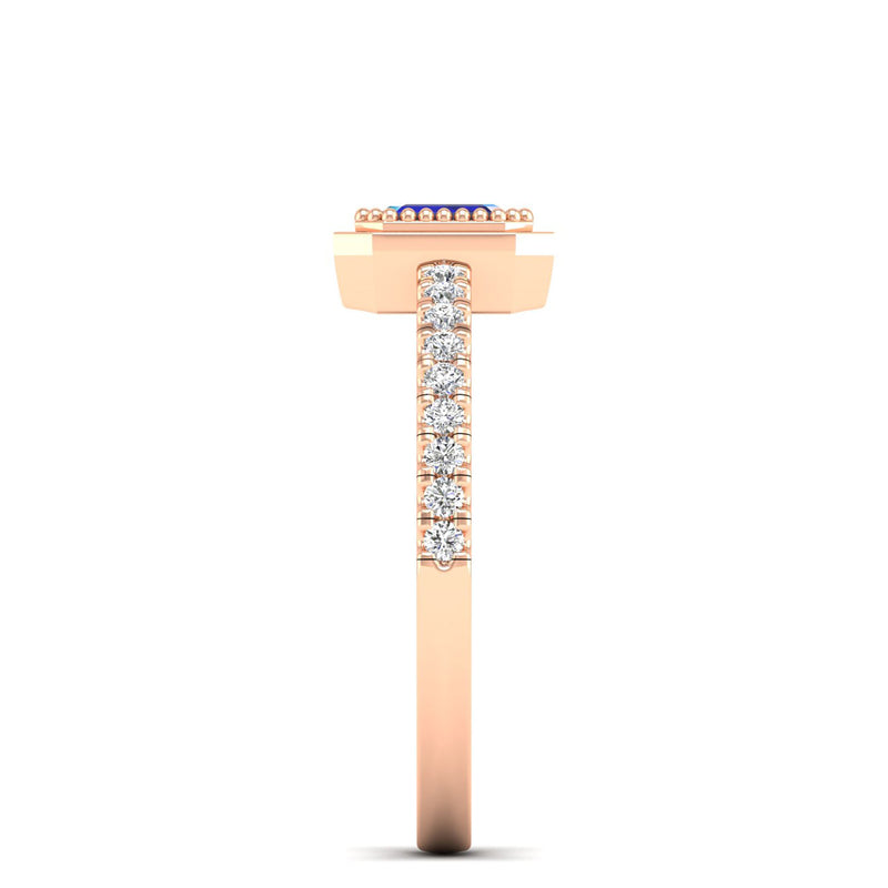 14K Rose Gold - Sapphire