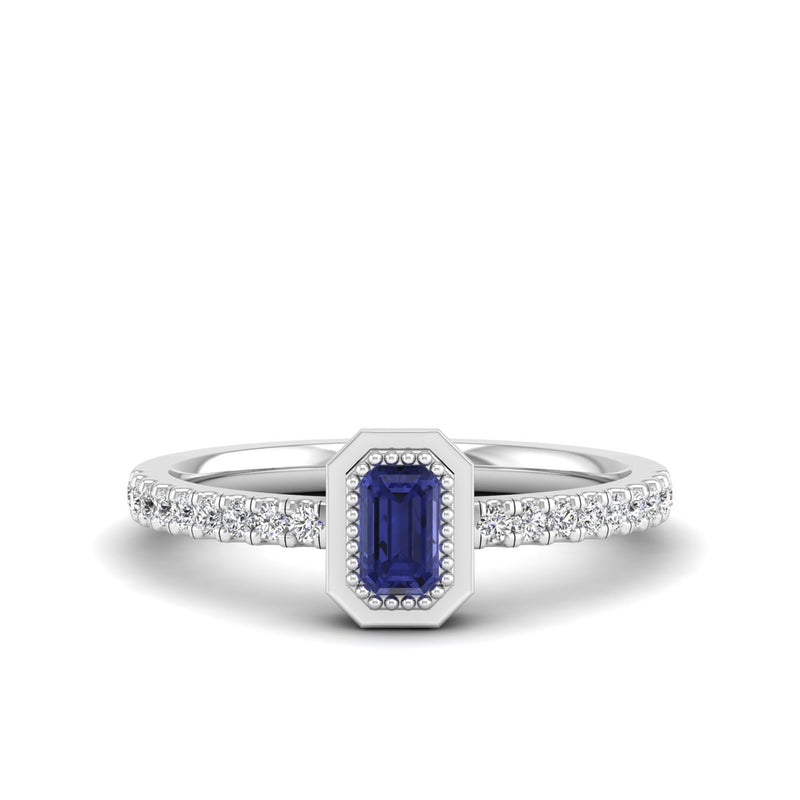 14K White Gold - Tanzanite