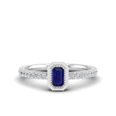 14K White Gold - Sapphire