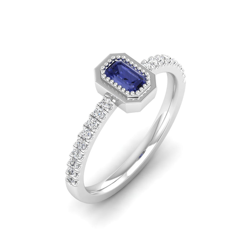 14K White Gold - Tanzanite