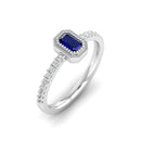 14K White Gold - Sapphire