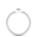 14K White Gold - Emerald