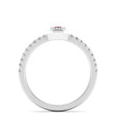 14K White Gold - Ruby