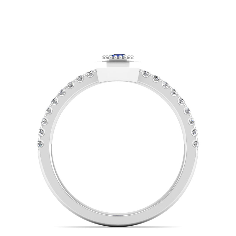 14K White Gold - Sapphire
