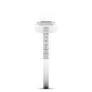 14K White Gold - Emerald