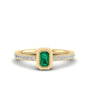 14K Yellow Gold - Emerald